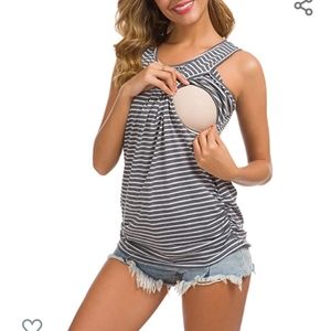 Nursing/maternity tank top
